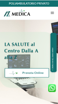 La home AZ Medica su smartphone