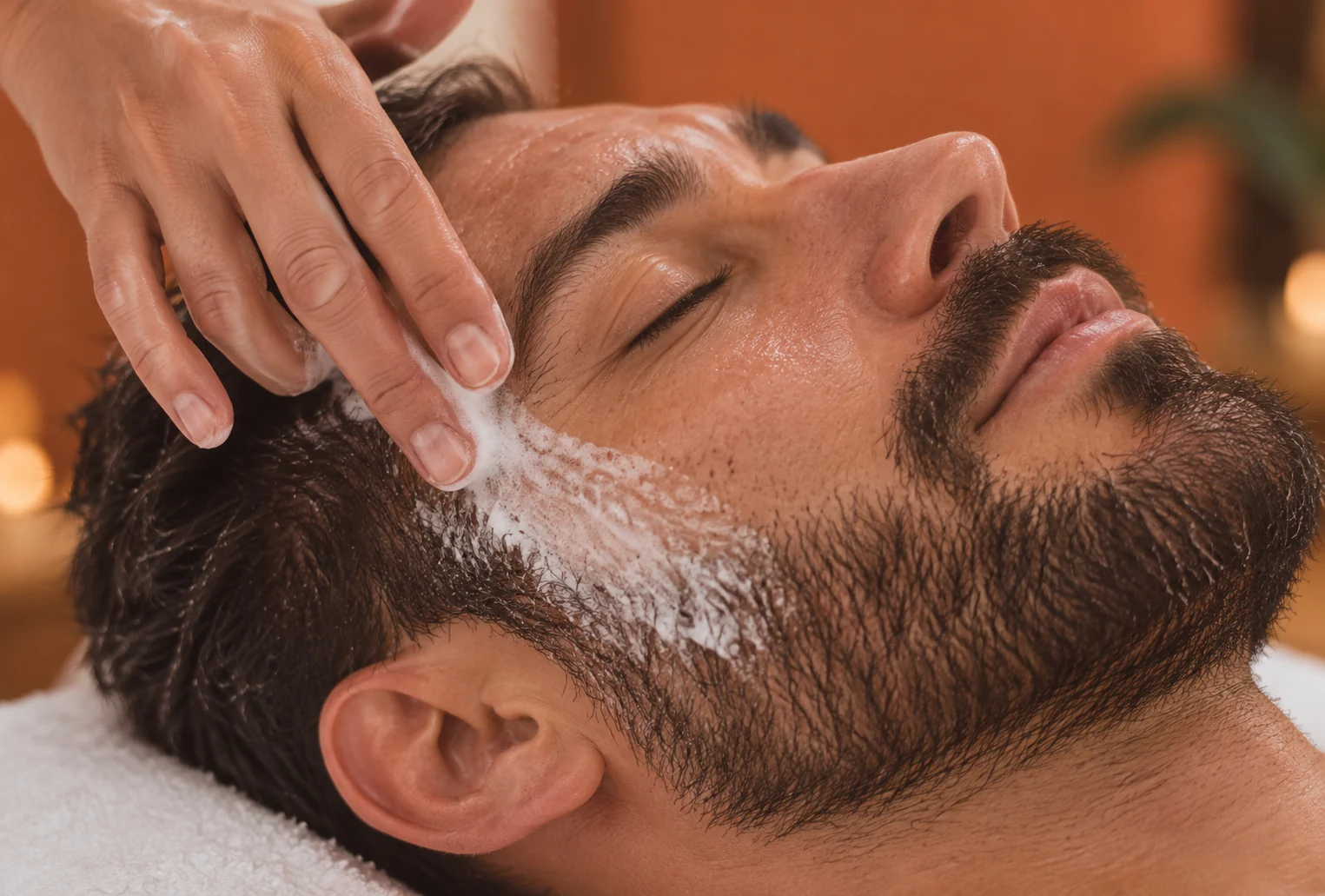 Trattamento della barba in salone