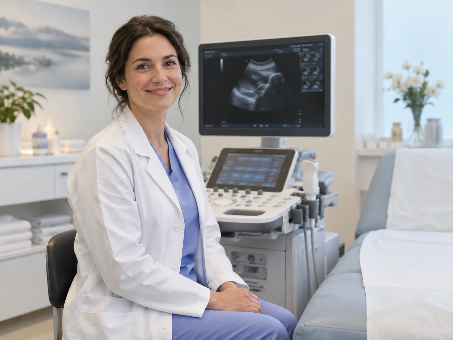 Ambulatorio con strumentazione per ecografia
