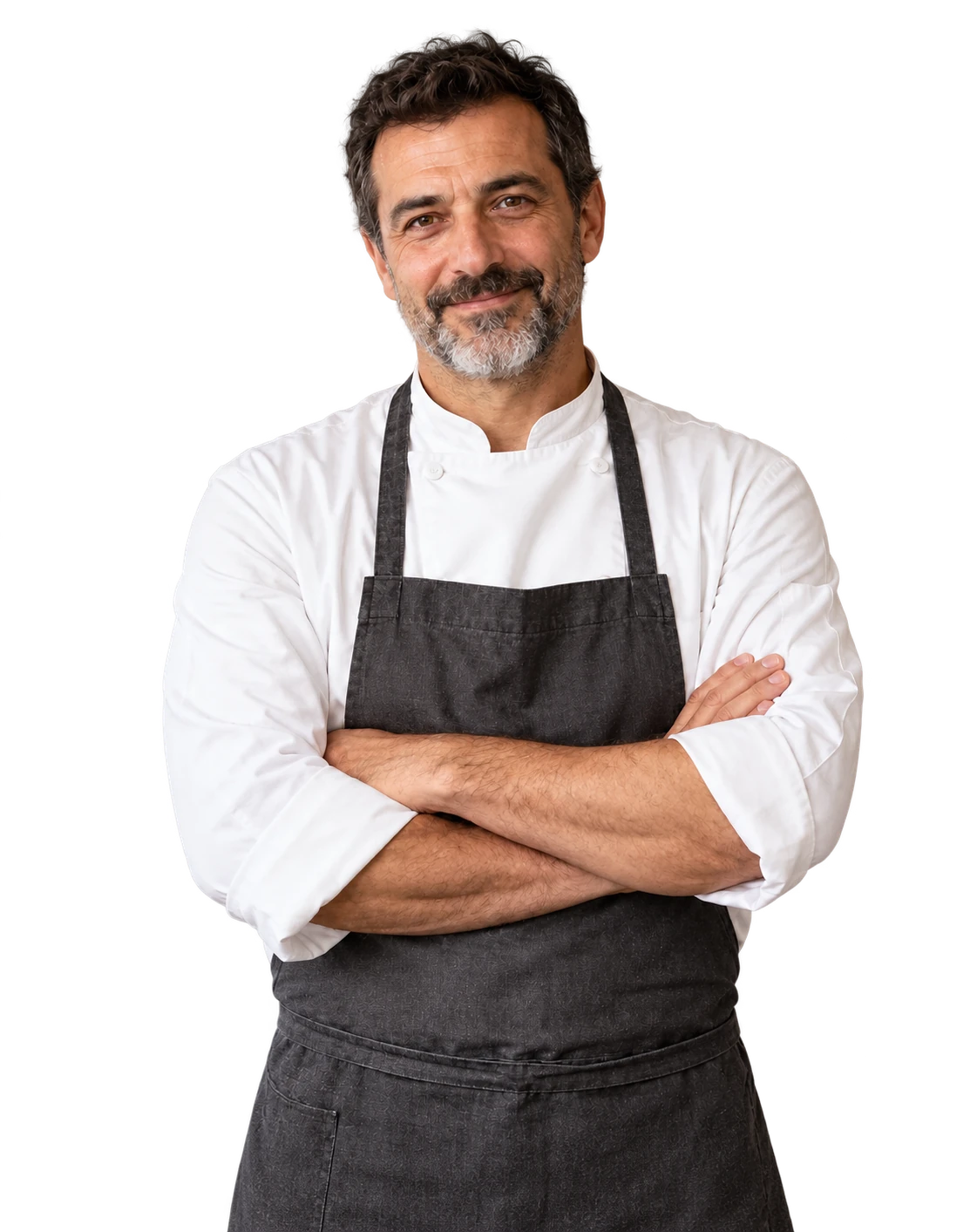 Chef della brigata dimostrativa su fondo trasparente