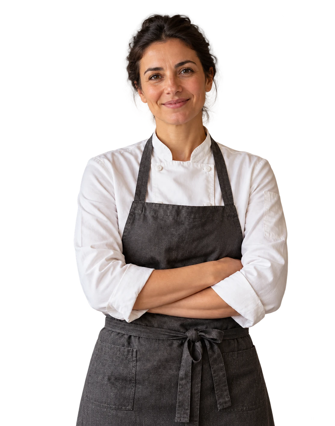 Chef della brigata dimostrativa su fondo trasparente