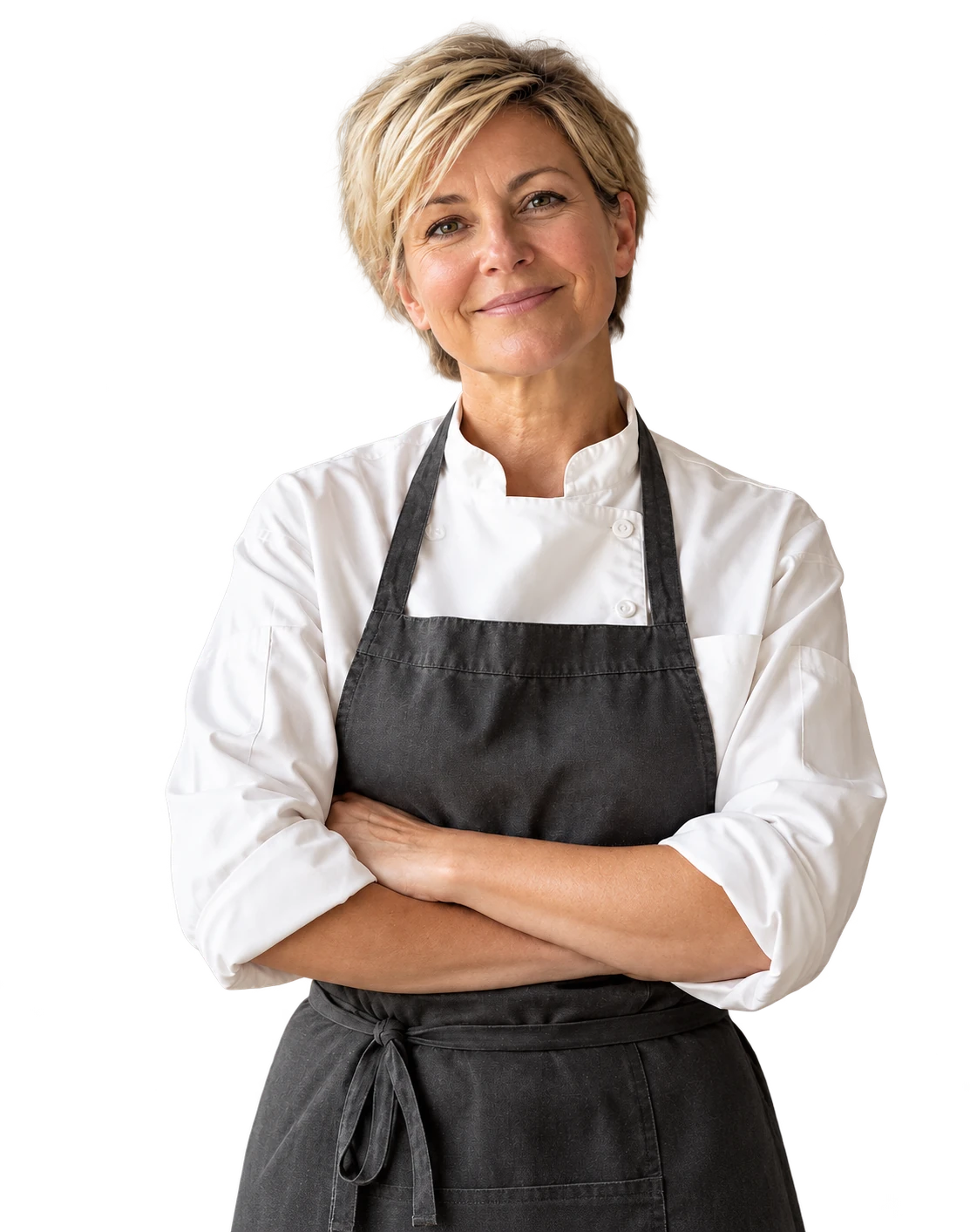 Chef della brigata dimostrativa su fondo trasparente