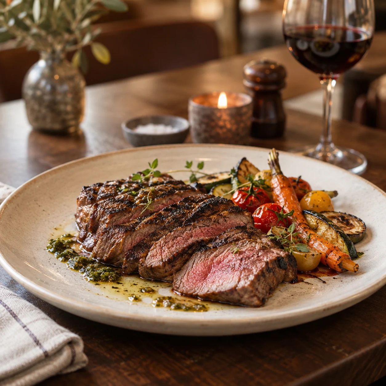 Tagliata di carne alla griglia con verdure
