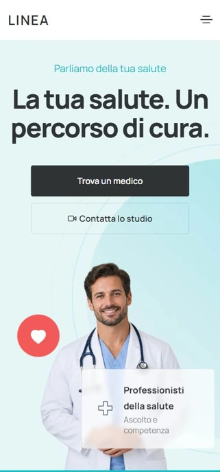 Linea, modello studio medico su telefono