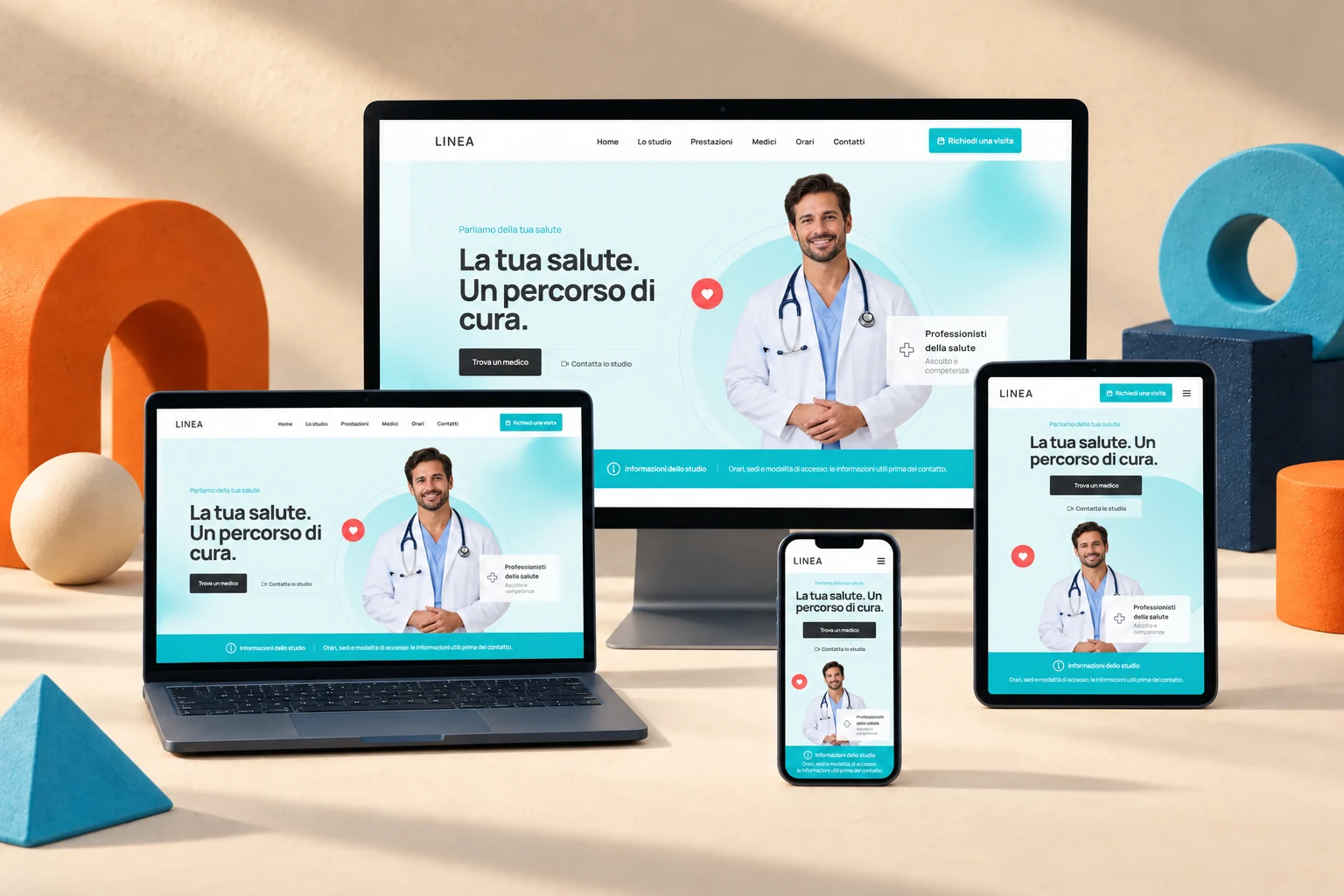 Anteprima del modello Linea per studi e strutture sanitarie