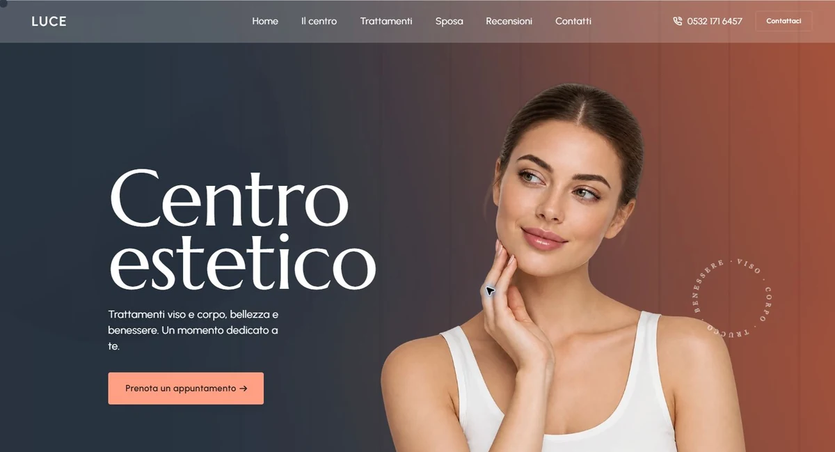 Anteprima Home del modello Luce