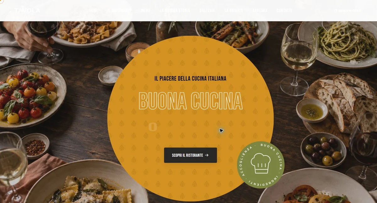 Anteprima Home del modello Tavola